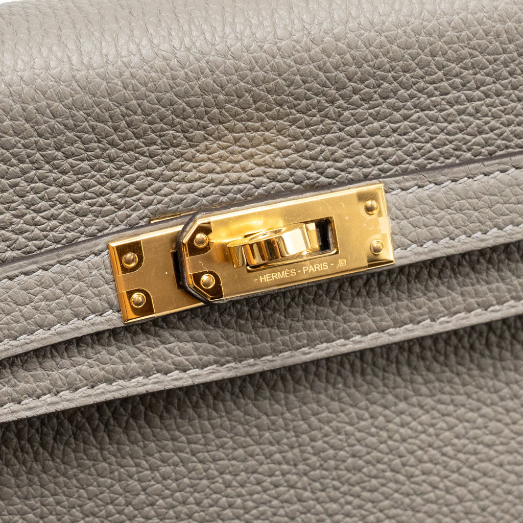 HERMES KELLY 25 TOGO GRIS MEYER GHW
