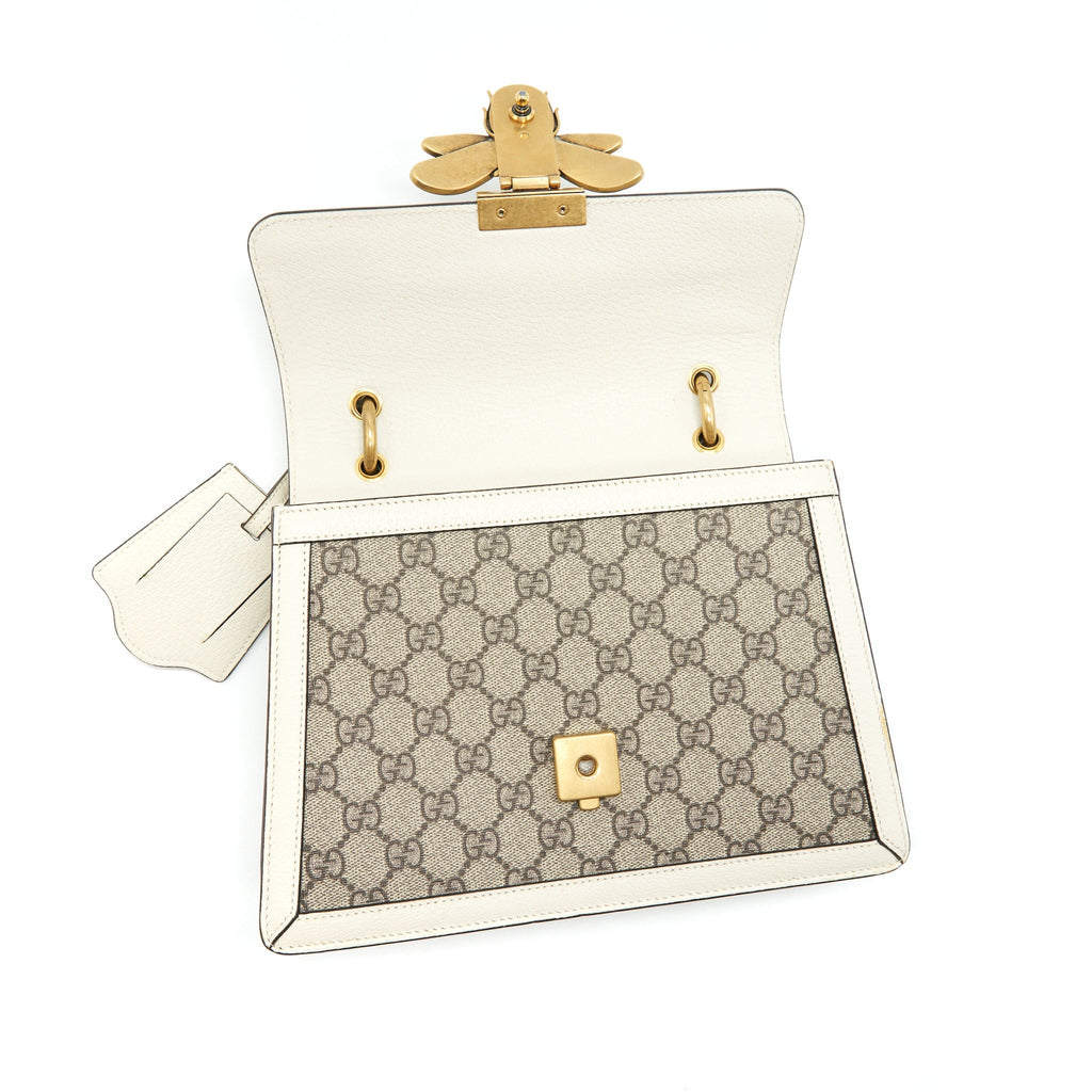 GUCCI QUEEN MARGRATE TOP HANDLE BAG GG SUPREME COATED CANVAS