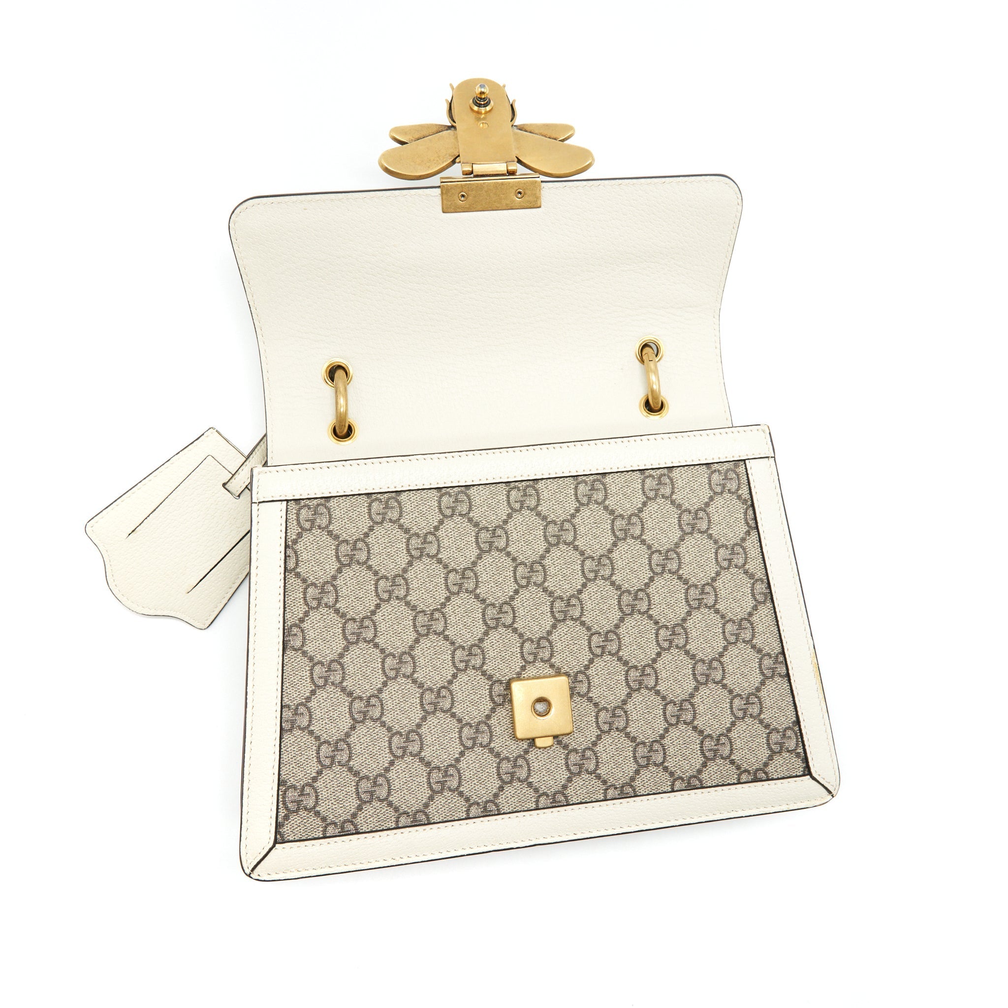GUCCI QUEEN MARGRATE TOP HANDLE BAG GG SUPREME COATED CANVAS