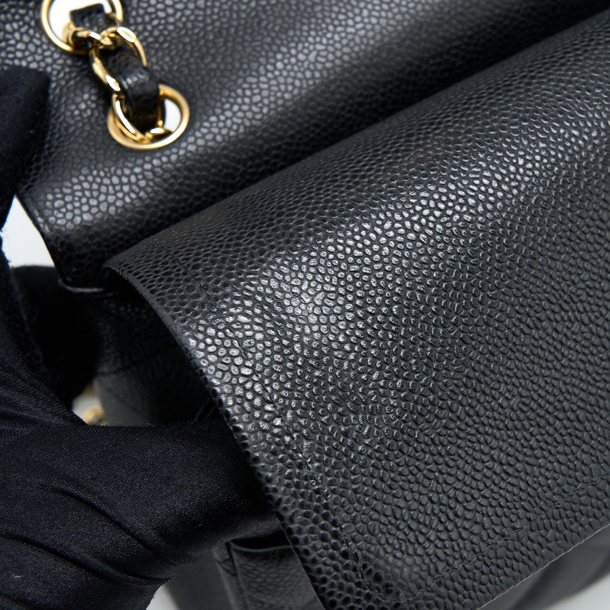 CHANEL JUMBO CLASSIC DOUBLE FLAP BAG CAVIAR BLACK GHW