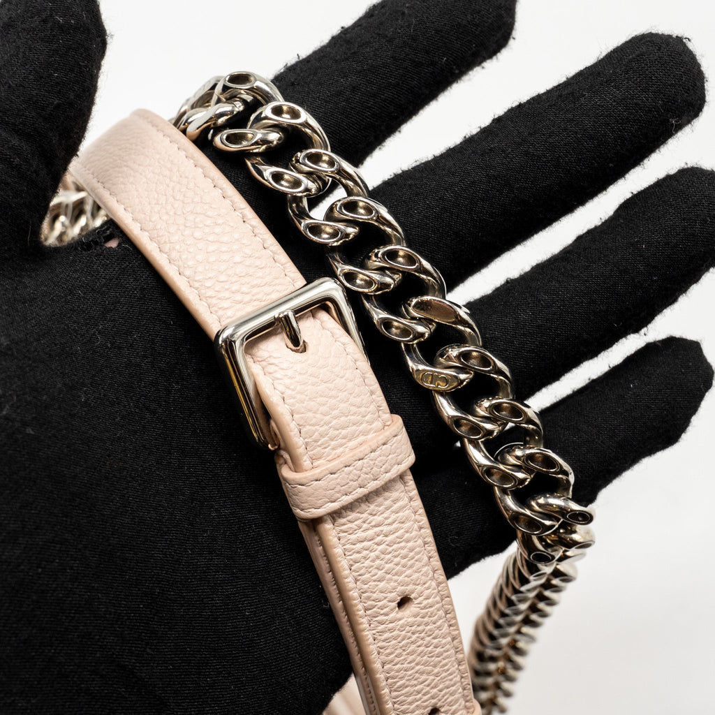 DIOR MEDIUM DIORAMA GRAINED CALFSKIN LIGHT PINK SHW