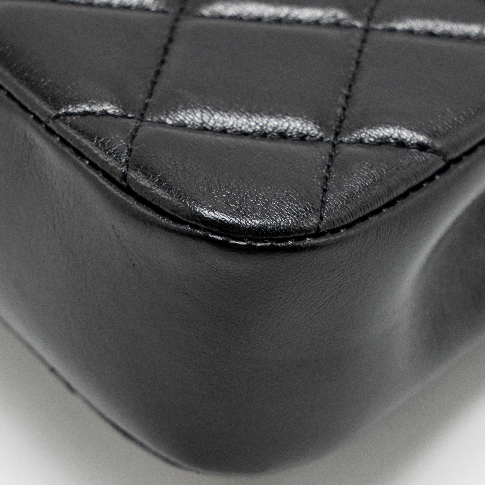 CHANEL 25S MINI FLAP BAG LAMBSKIN BLACK GHW(MICROCHIP)