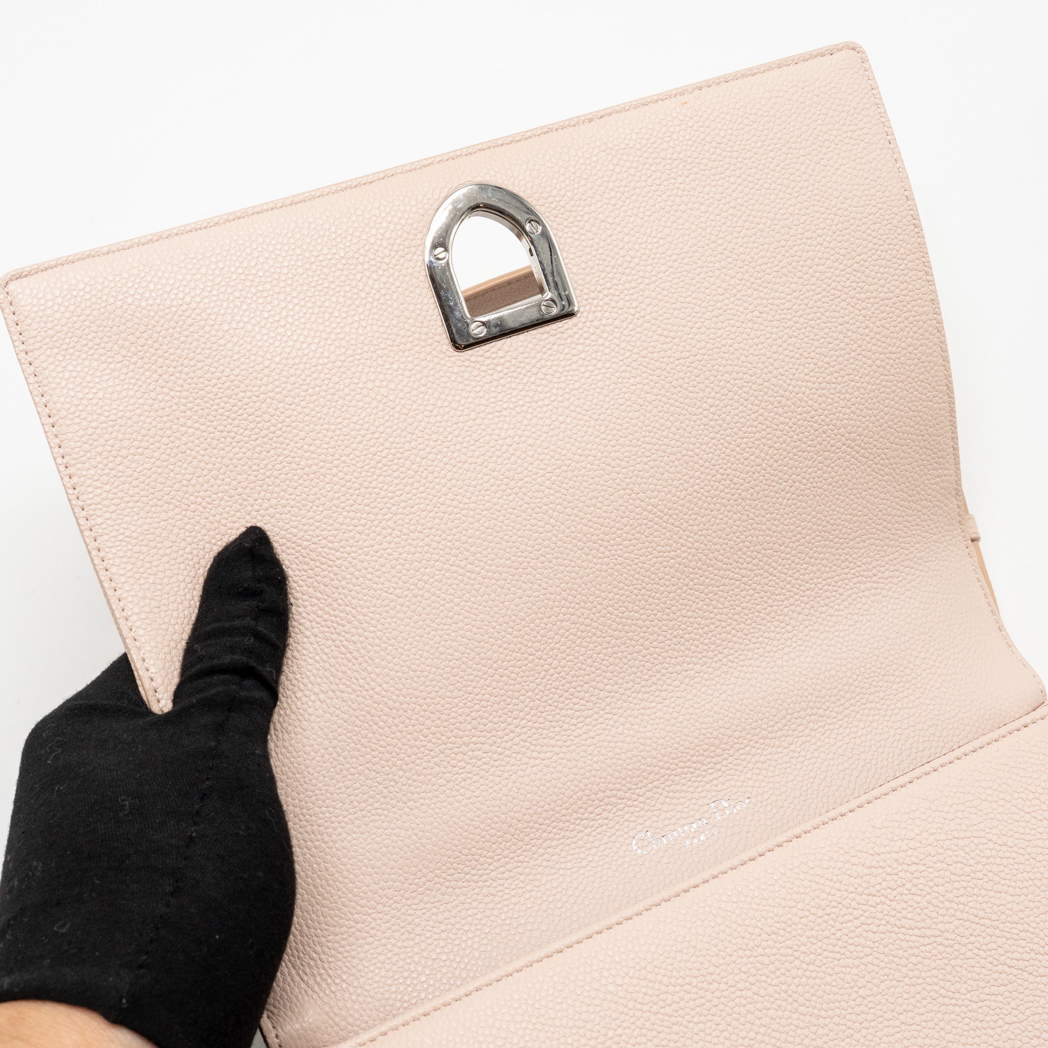 DIOR MEDIUM DIORAMA GRAINED CALFSKIN LIGHT PINK SHW