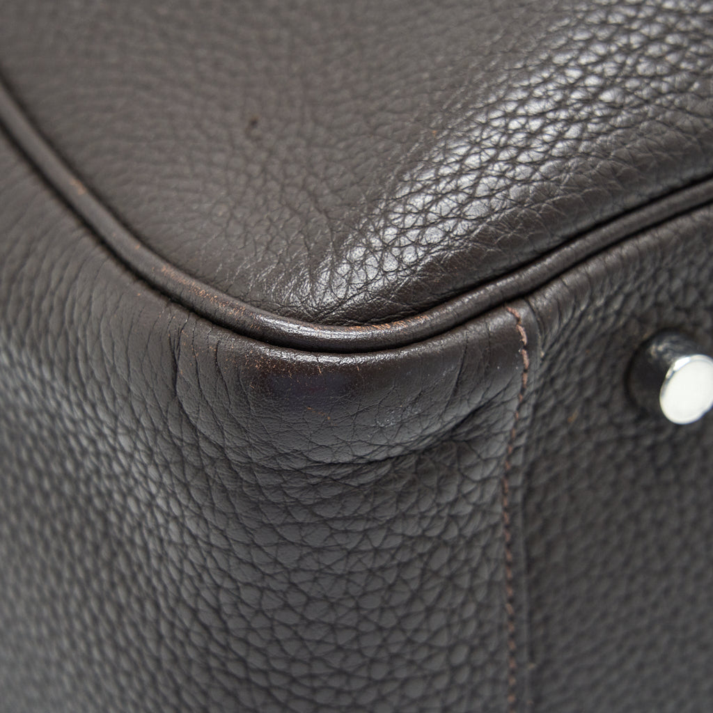 HERMES LINDY 34 CHOCOLATE WITH SHW