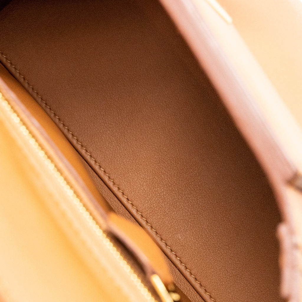 HERMES MINI 24/24 2424-21 BAG EVERCOLOR GOLD GHW