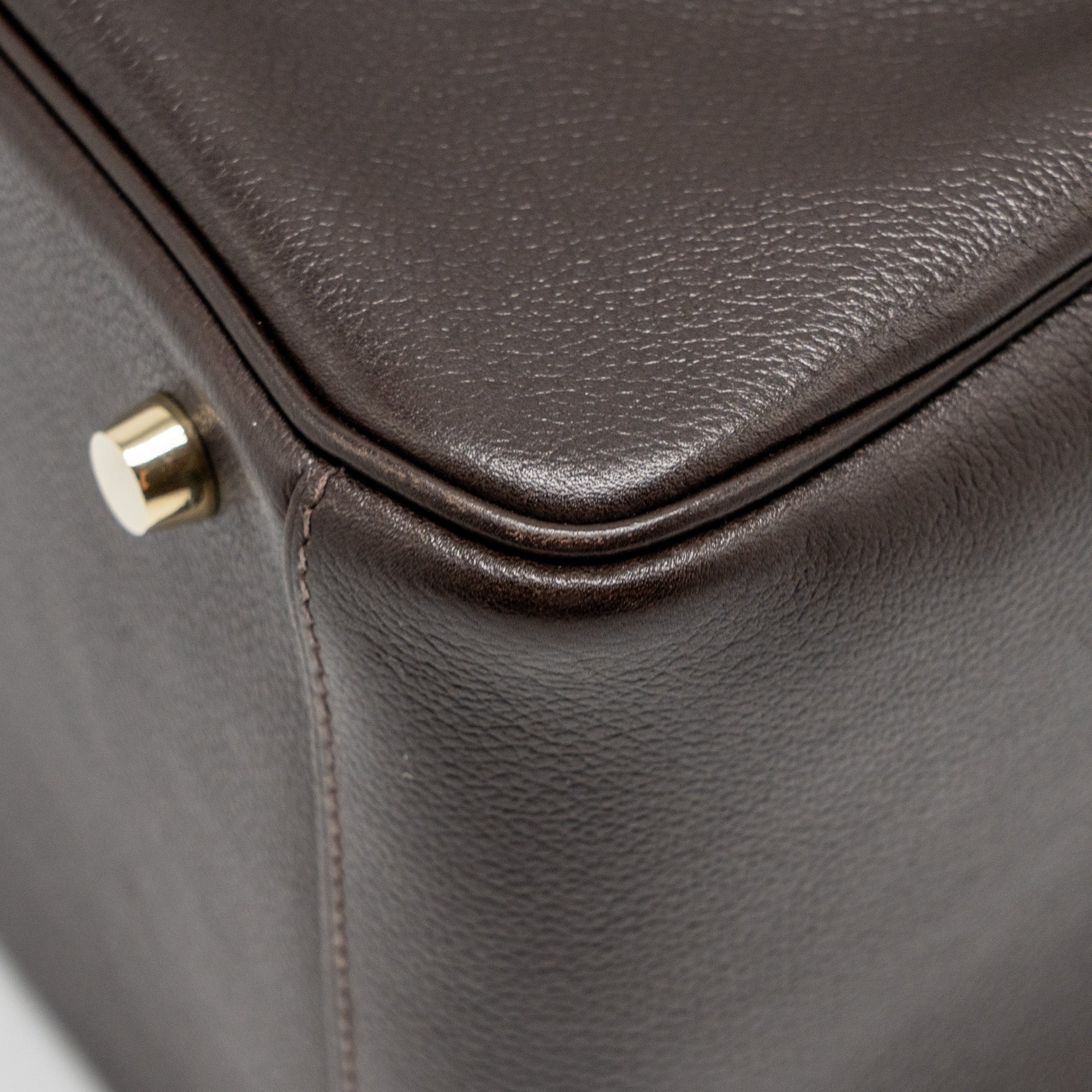 HERMES LINDY 30 EVERGRAIN EBENE GHW