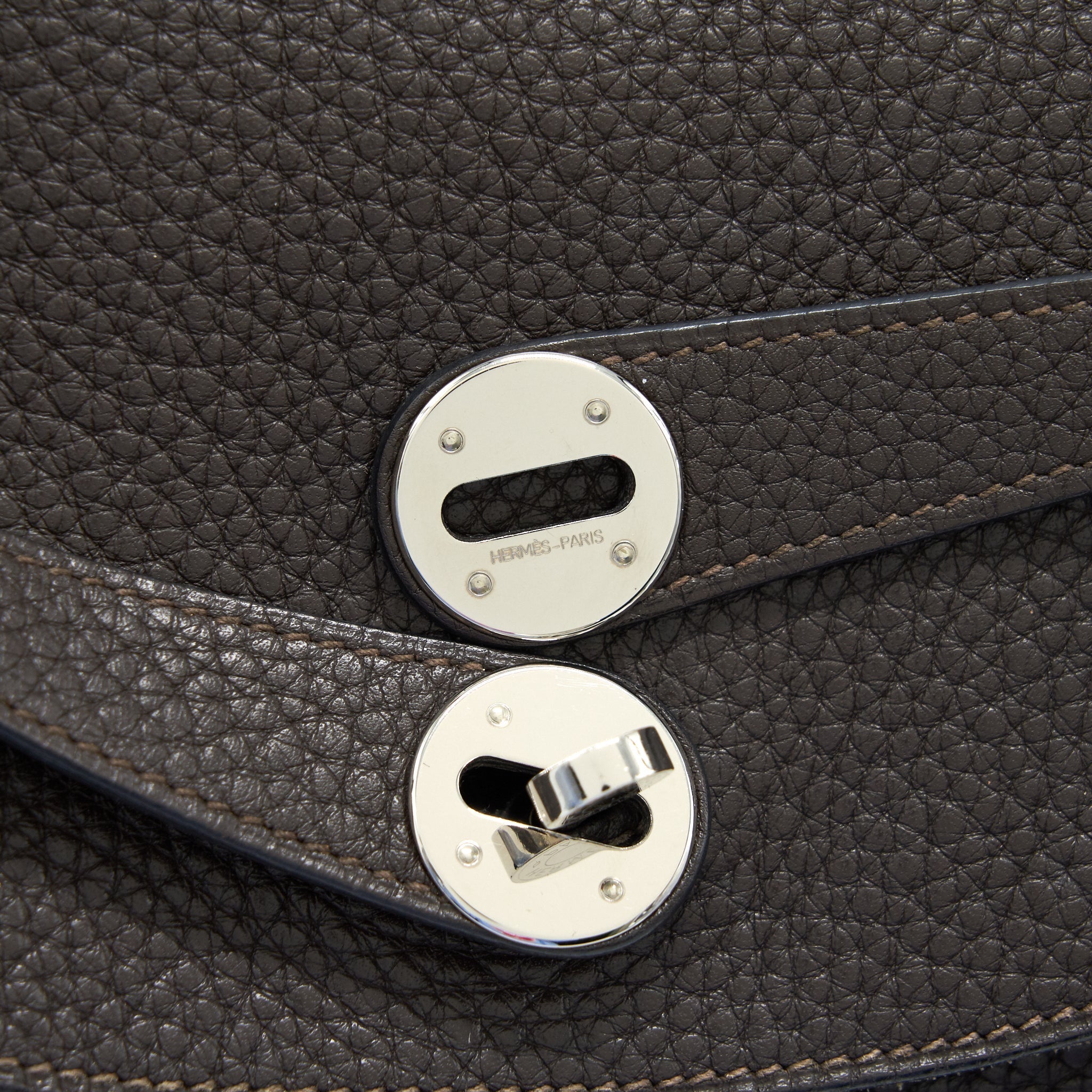 HERMES LINDY 34 CHOCOLATE WITH SHW