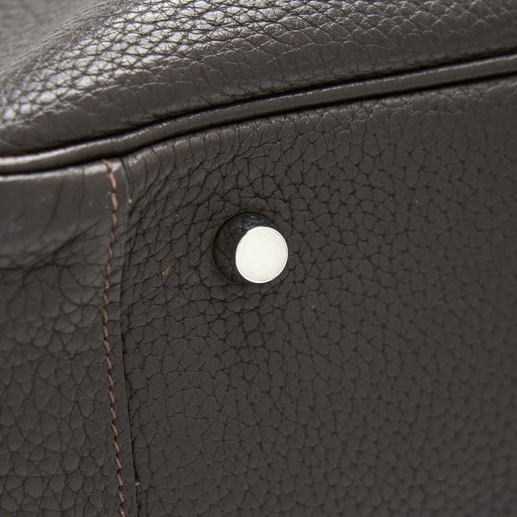 HERMES LINDY 34 CHOCOLATE WITH SHW