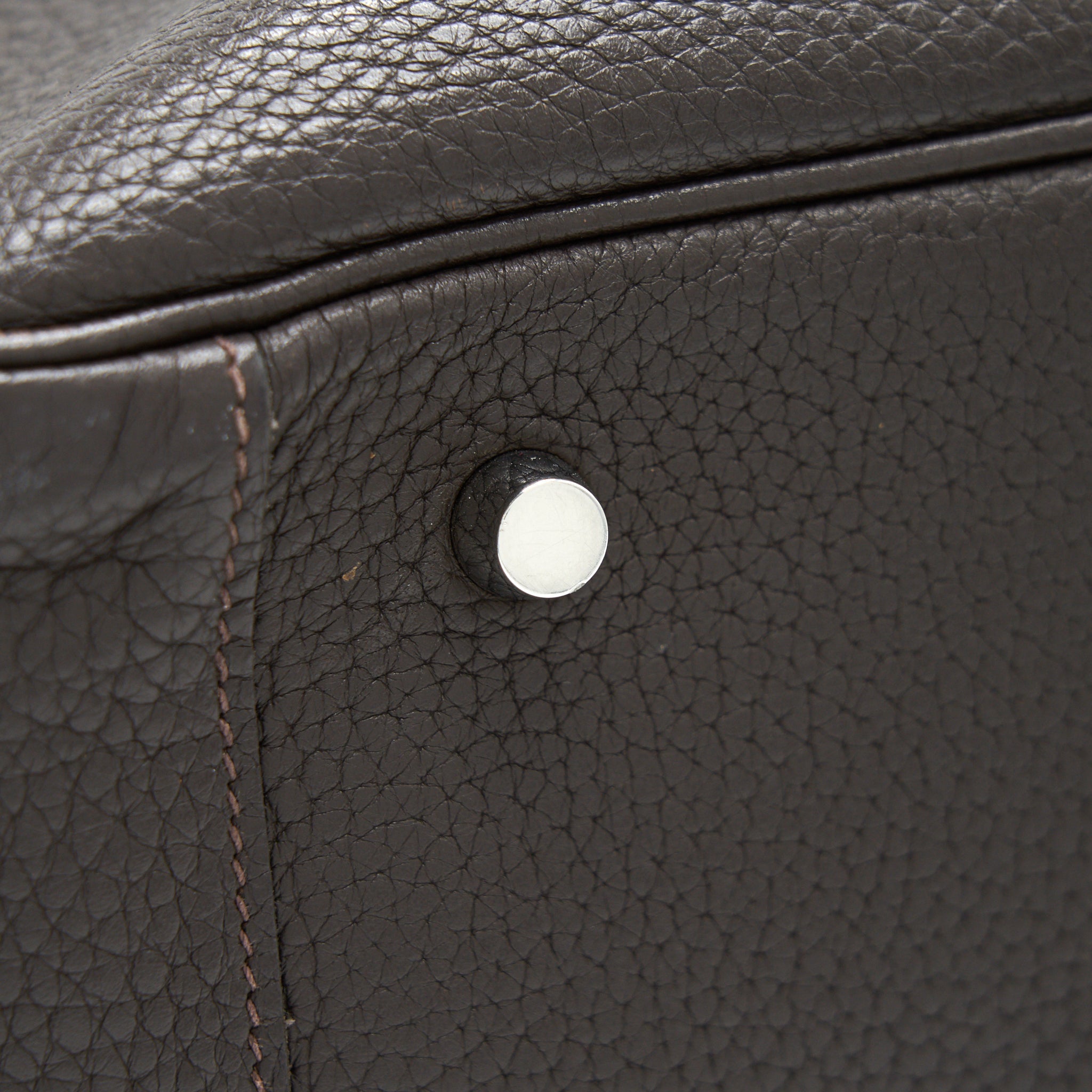 HERMES LINDY 34 CHOCOLATE WITH SHW