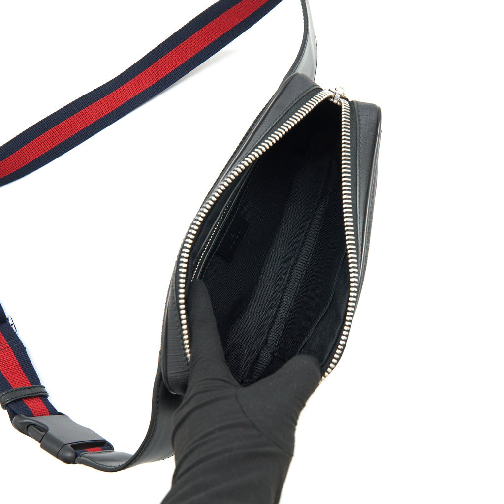 GUCCI GG SUPREME/ TIGER BELT BAG BLACK SHW