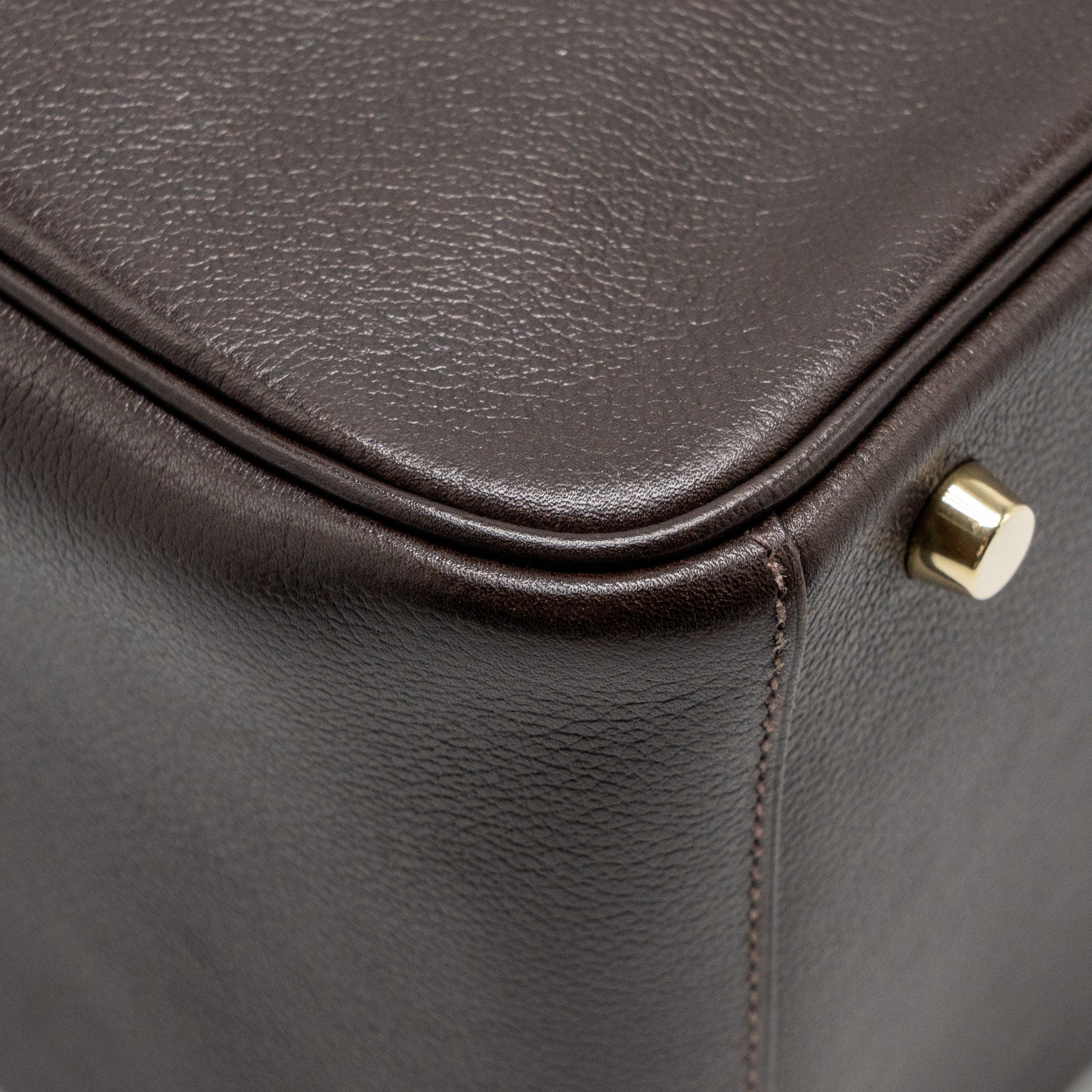 HERMES LINDY 30 EVERGRAIN EBENE GHW
