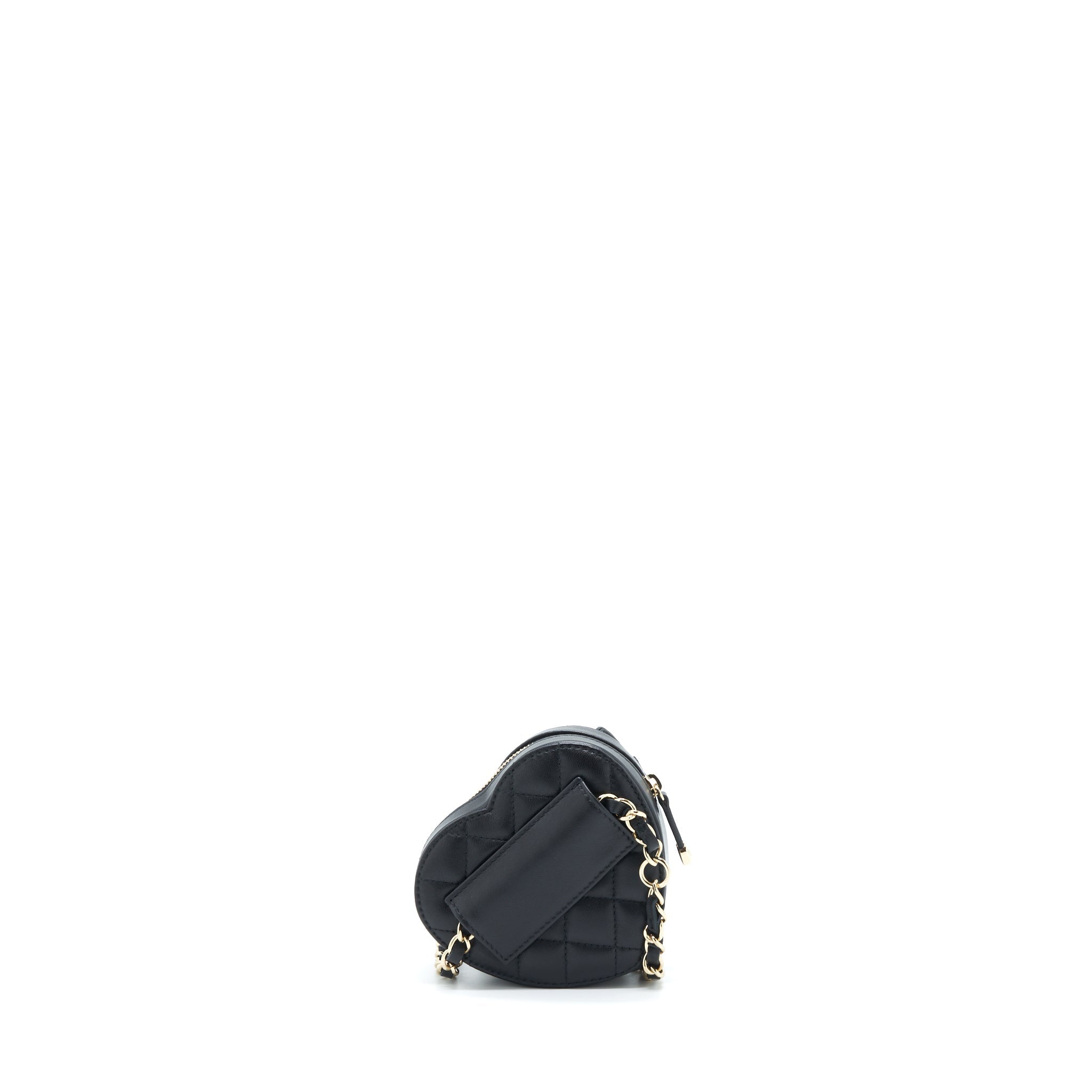 CHANEL 22S HEART BELT BAG LAMBSKIN BLACK LGHW