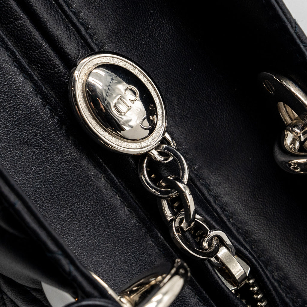 DIOR MEDIUM LADY DIOR LAMBSKIN BLACK SHW