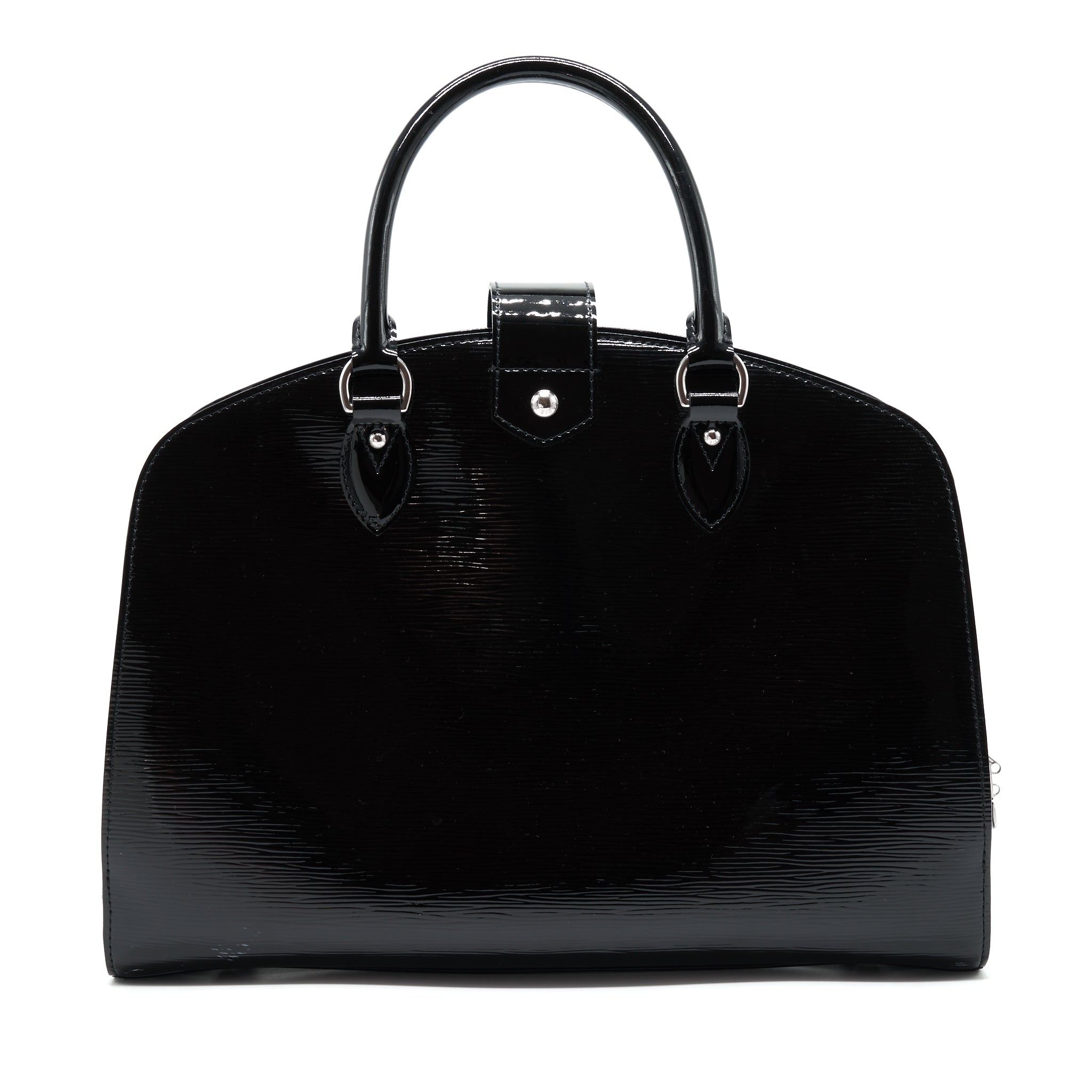 LOUIS VUITTON PATENT EPI TOTE BAG BLACK SHW