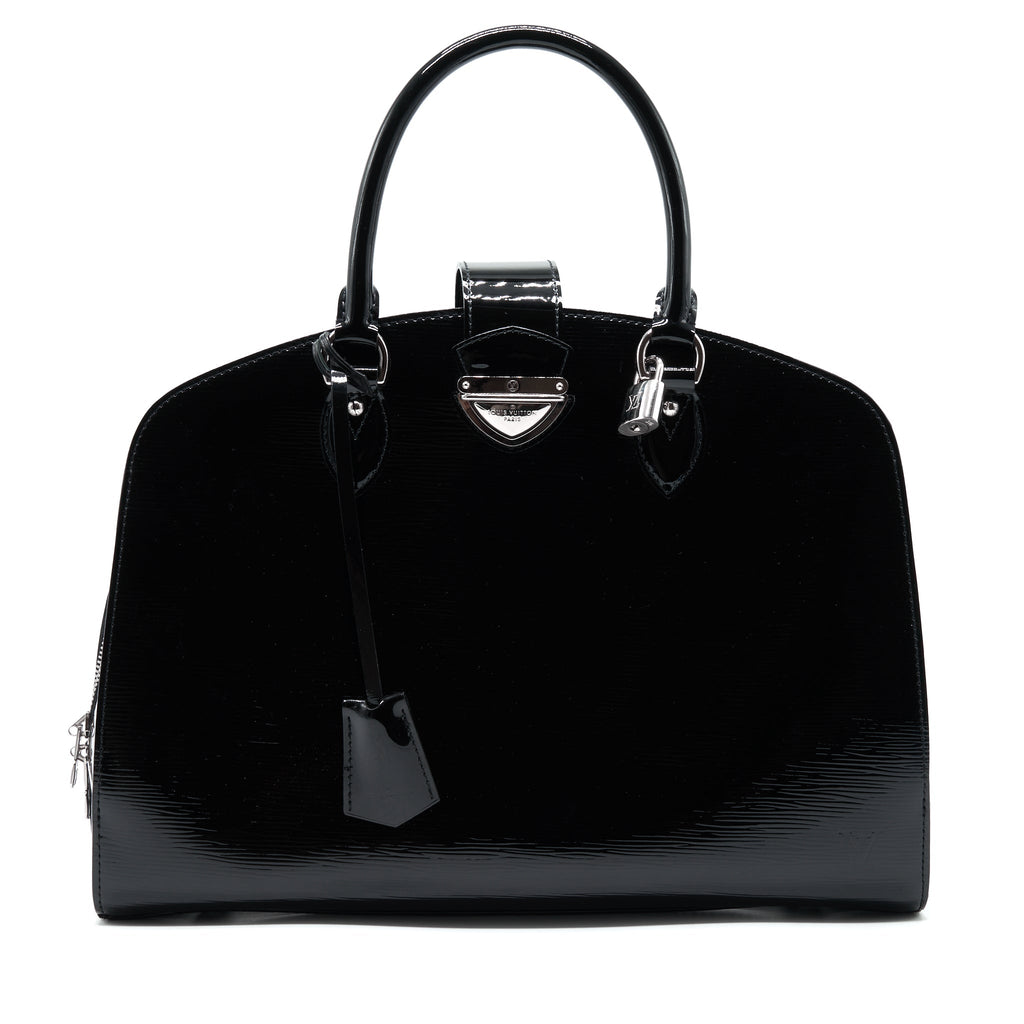 LOUIS VUITTON PATENT EPI TOTE BAG BLACK SHW