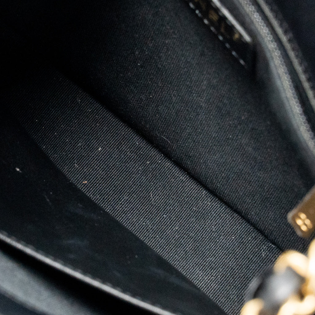 CHANEL 23B HOBO BAG VELVET BLACK GHW (MICROCHIP)