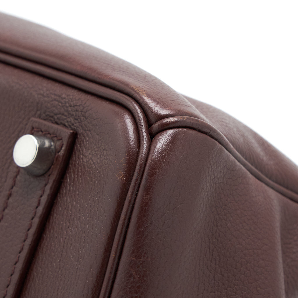 HERMES BIRKIN 35 EVERGRAIN BORDEAUX SHW