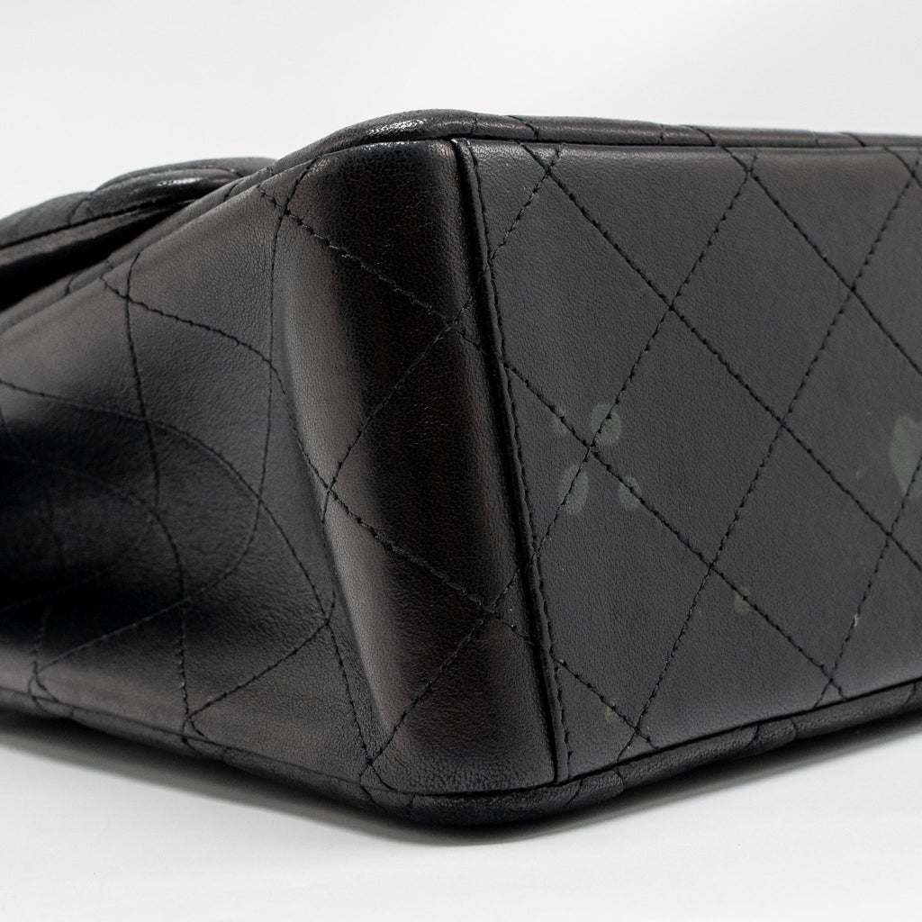 CHANEL MAXI CLASSIC DOUBLE FLAP BAG LAMBSKIN BLACK GHW