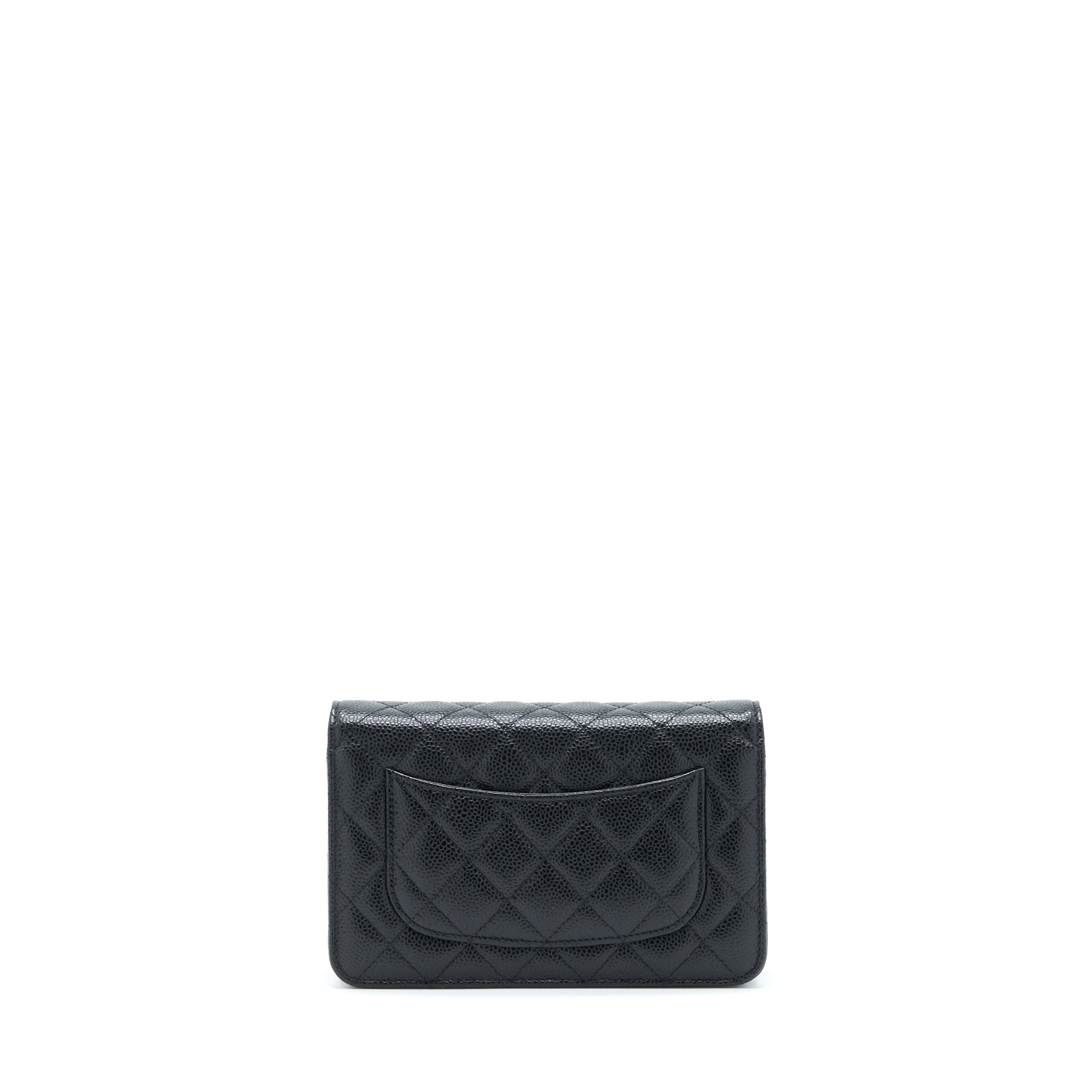 CHANEL CLASSIC WALLET ON CHAIN CAVIAR BLACK GHW