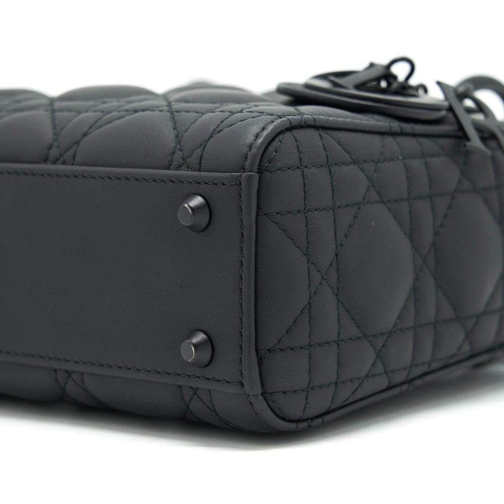 DIOR MINI LADY DIOR CALFSKIN SO BLACK