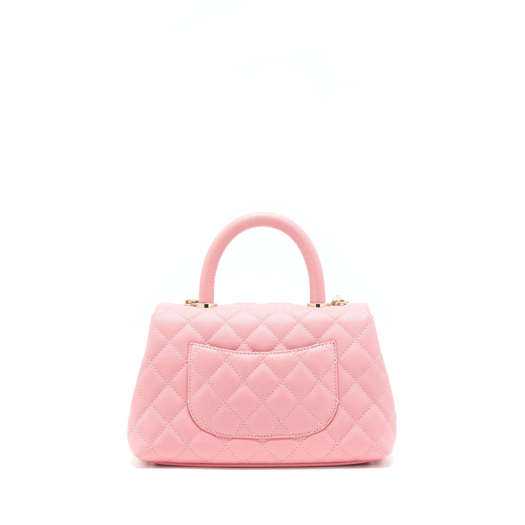 CHANEL SMALL COCO HANDLE 24CM CAVIAR PINK LGHW
