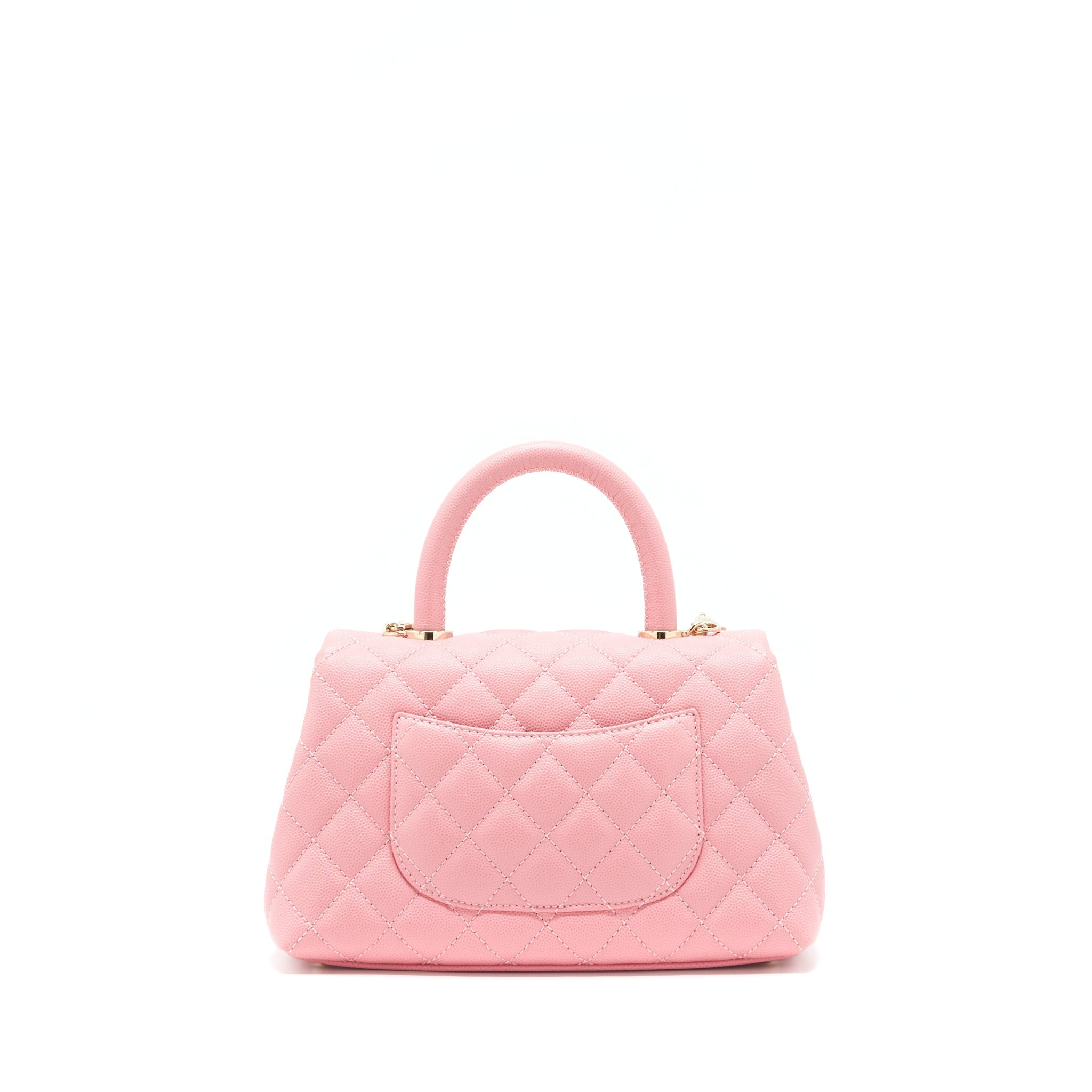CHANEL SMALL COCO HANDLE 24CM CAVIAR PINK LGHW