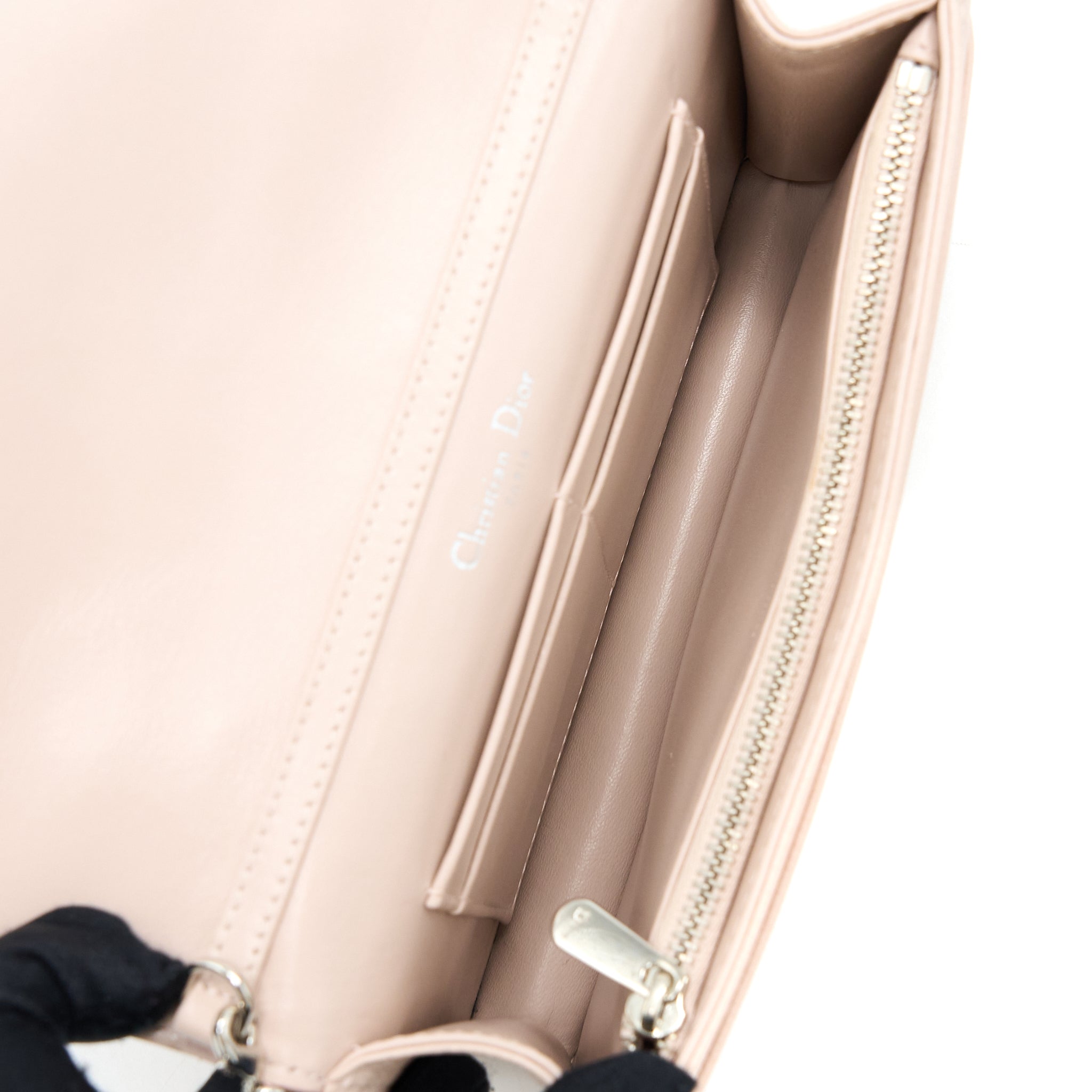 DIOR DIORAMA WALLET ON CHAIN CALFSKIN LIGHT PINK SHW