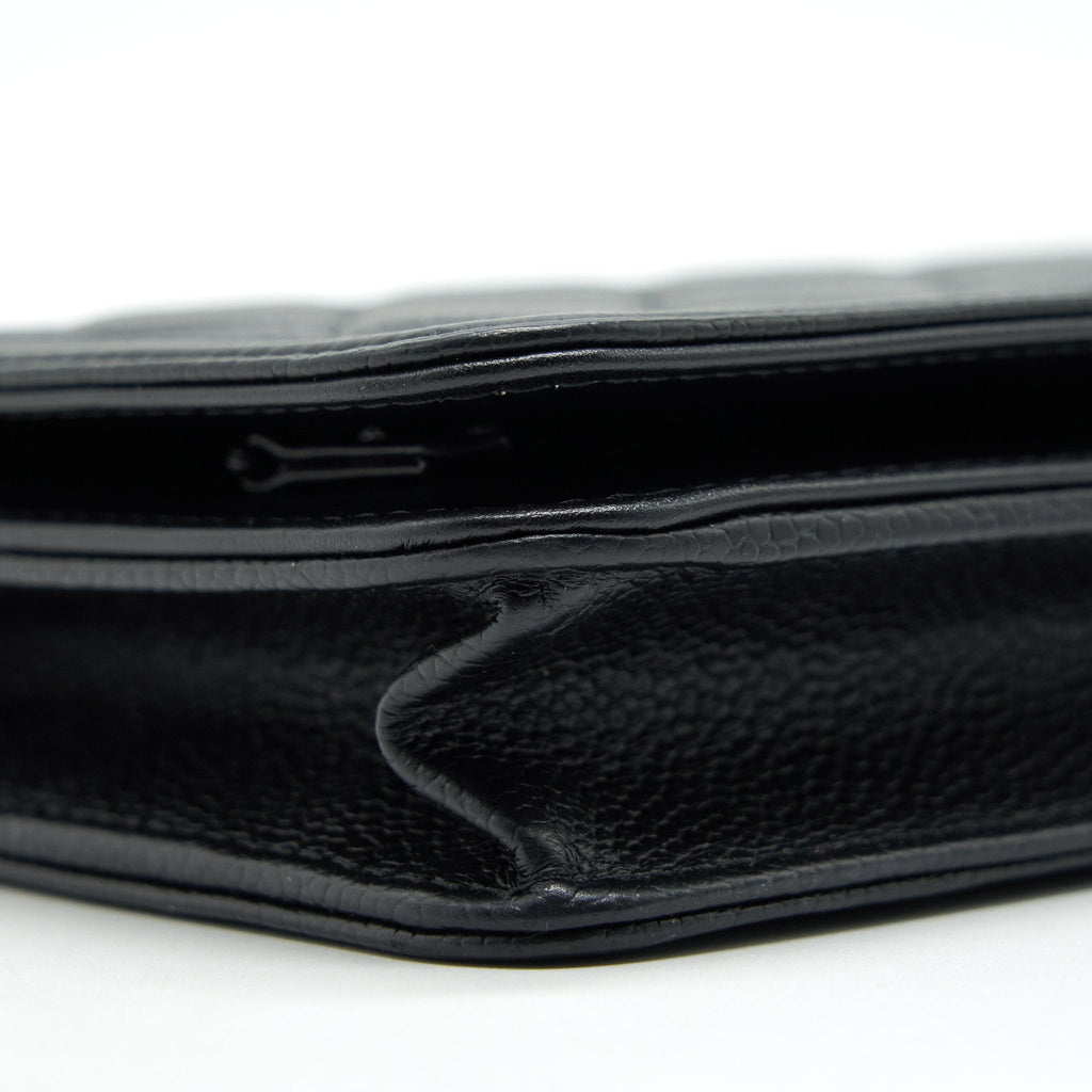 CHANEL LEBOY WALLET ON CHAIN WOC CAVIAR BLACK GHW