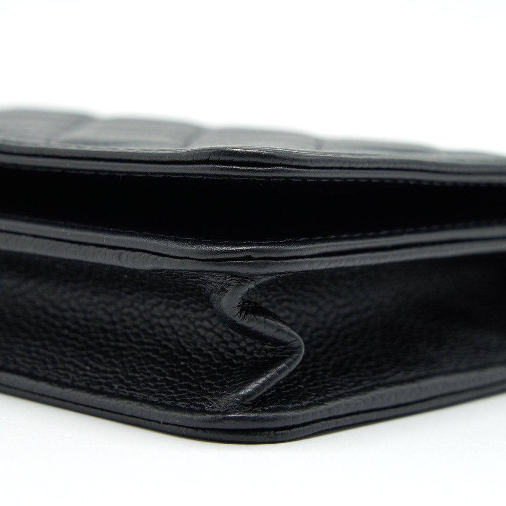 CHANEL LEBOY WALLET ON CHAIN WOC CAVIAR BLACK GHW