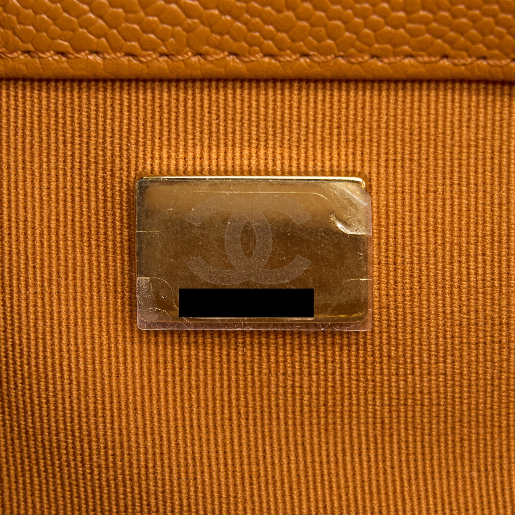 CHANEL SMALL BOY BAG CAVIAR 21A NC630 CARAMEL LGHW (MICROCHIP)