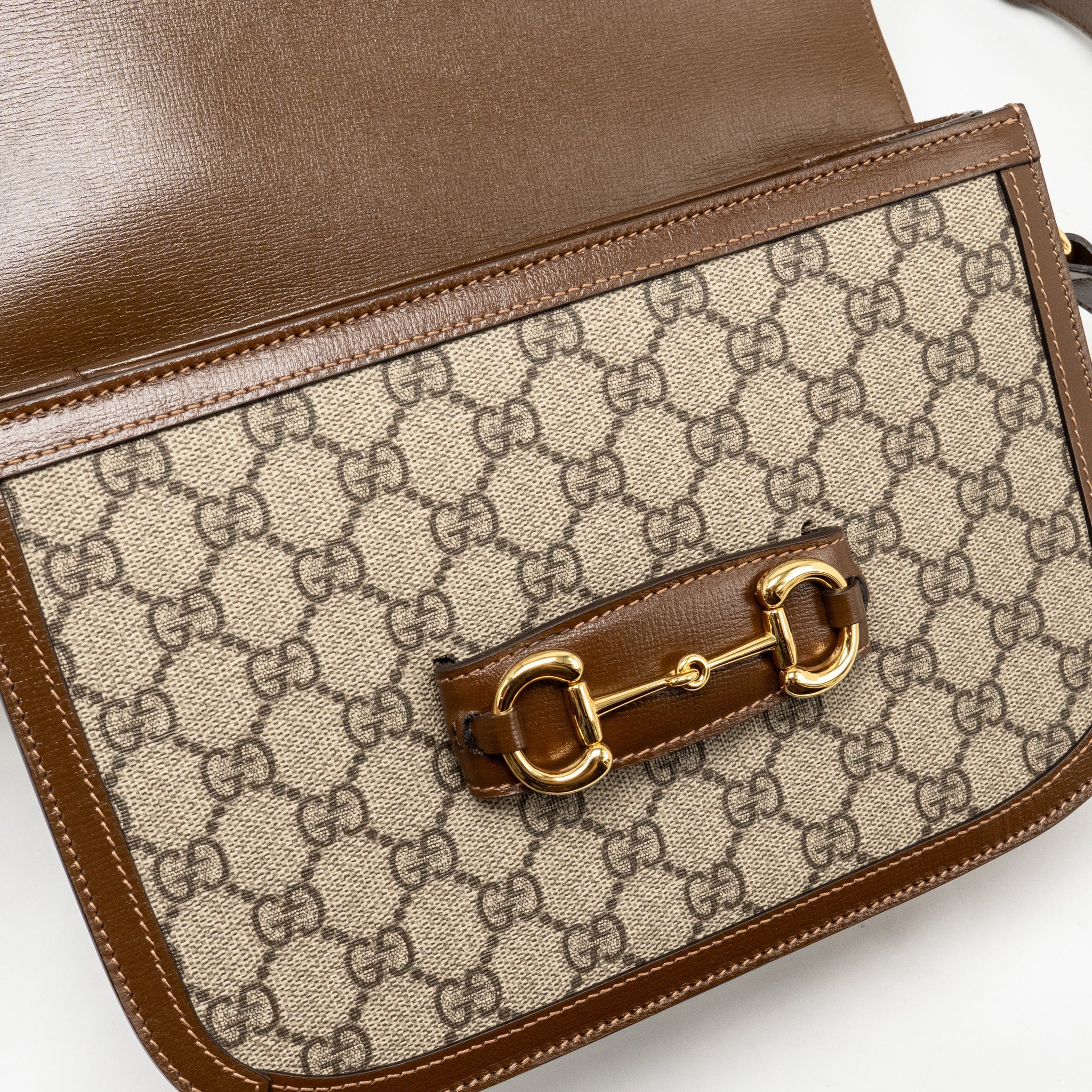 GUCCI HORSEBIT 1955 SHOULDER BAG GG SUPREME CANVAS GHW