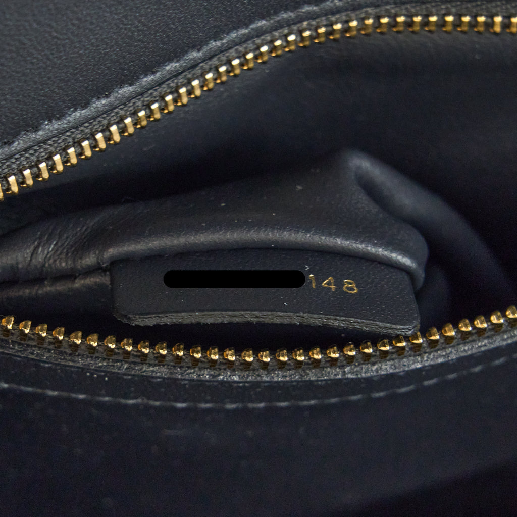 DIOR MEDIUM DIORAMA CALFSKIN METALLIC NAVY LGHW