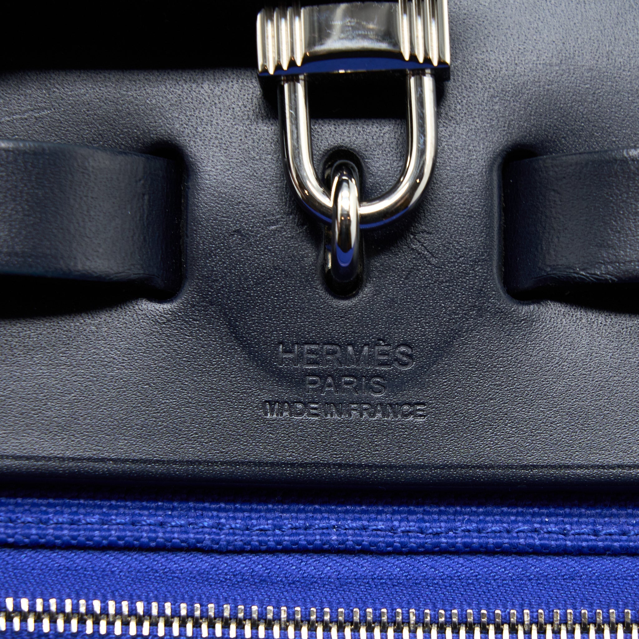 HERMES HERBAG 31 CANVAS BLUE SHW