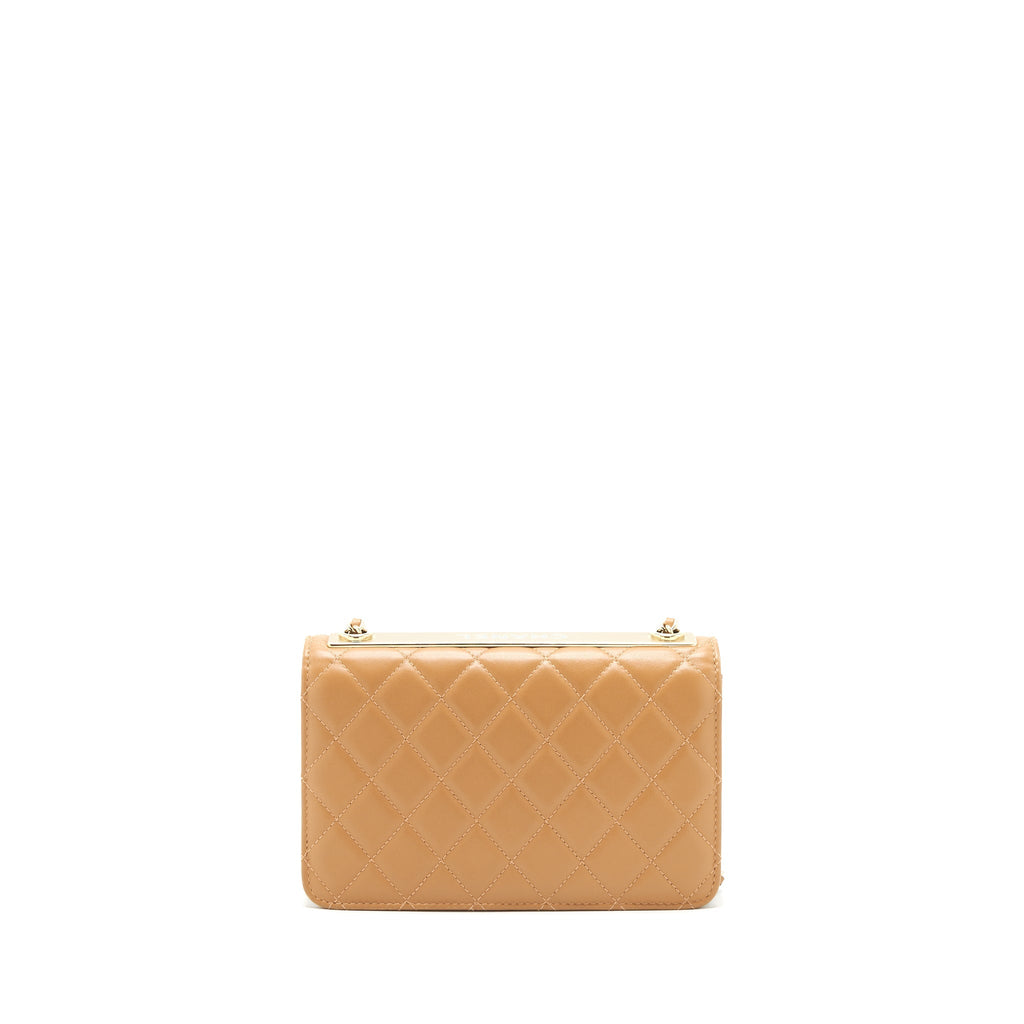 CHANEL TRENDY CC WALLET ON CHAIN LAMBSKIN DARK BEIGE LGHW