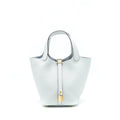 HERMES PICOTIN 18 LOCK BAG BLUE PALE GHW