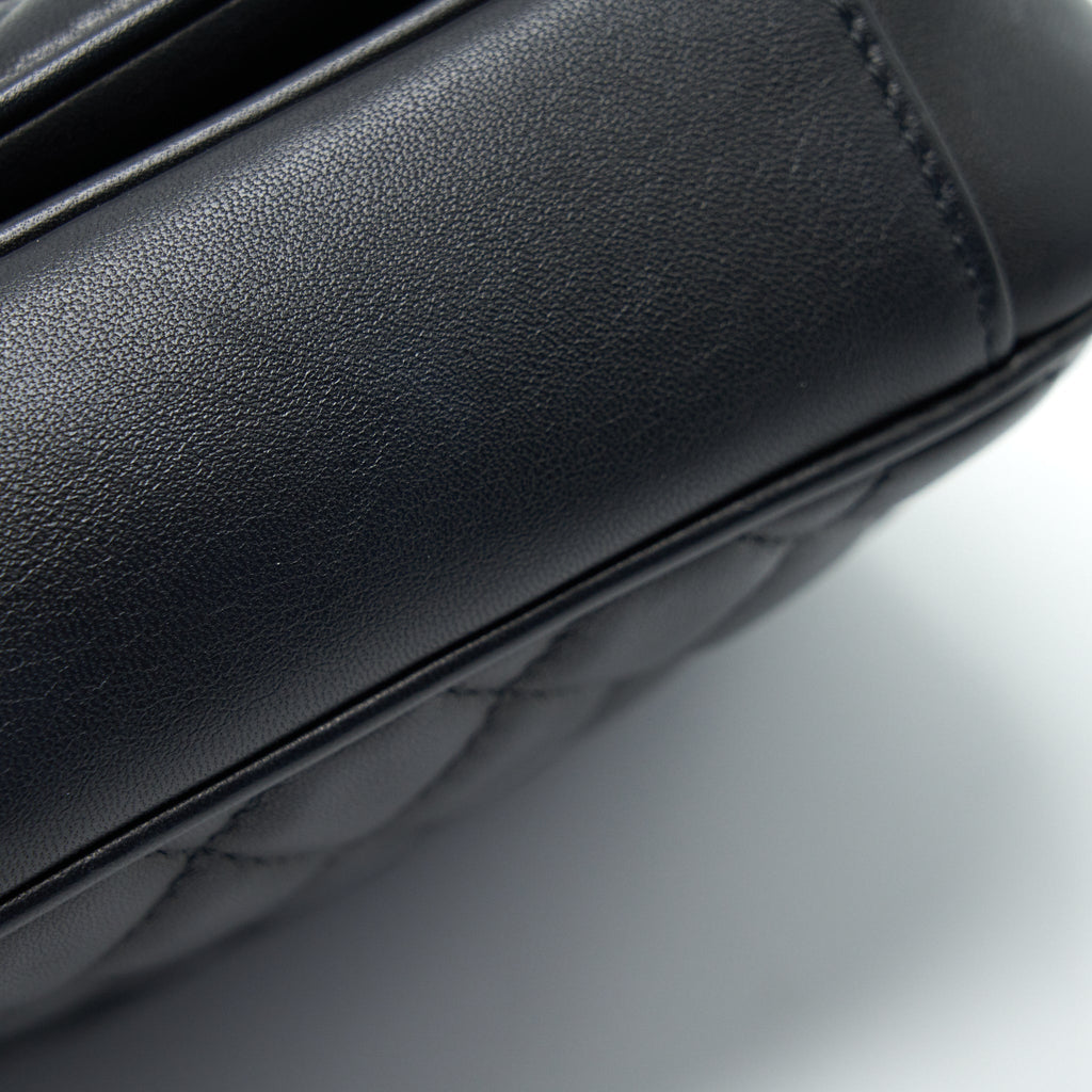 CHANEL SQUARE FLAP BAG LAMBSKIN IN BLACK GHW
