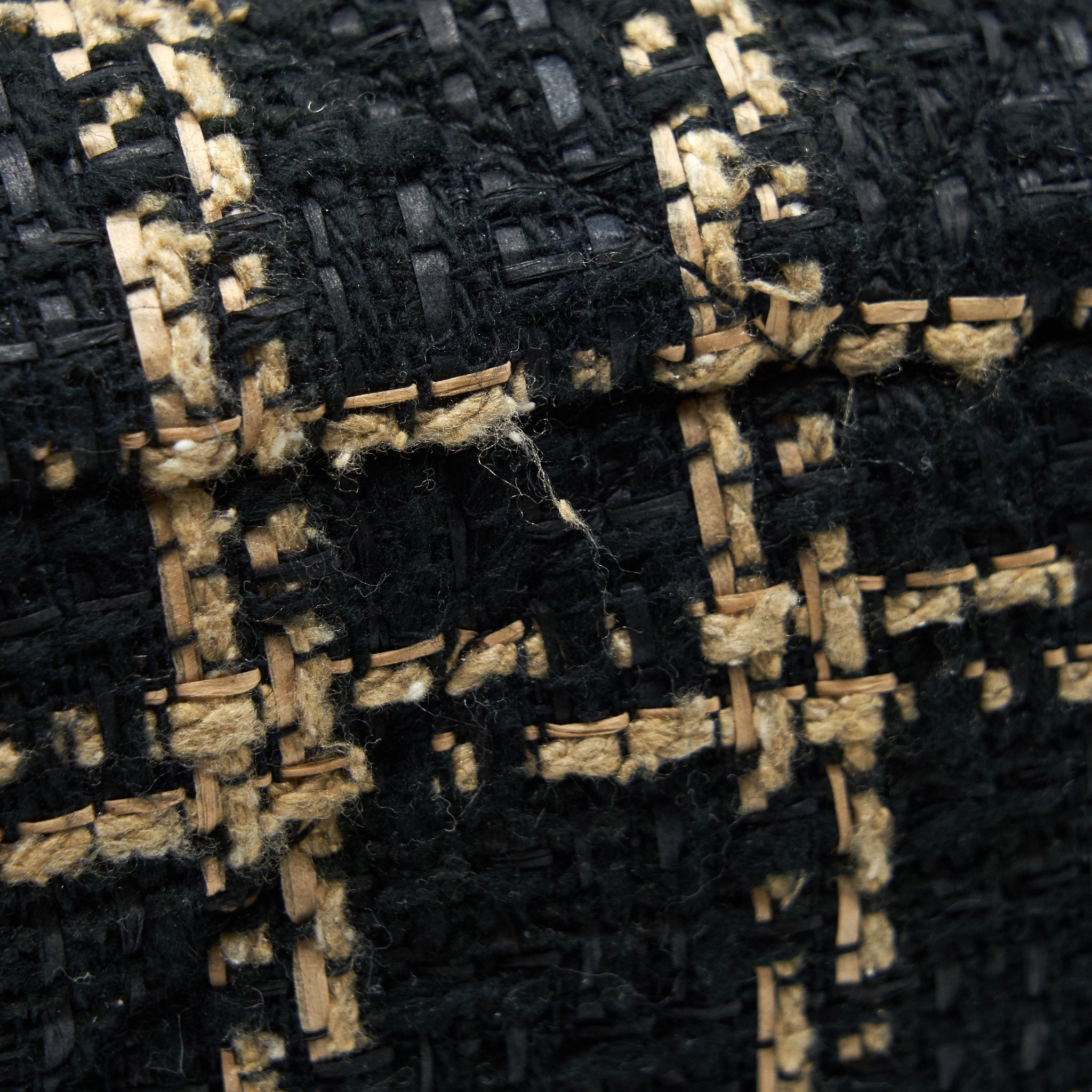 CHANEL TWEED SMALL 19 FLAP BAG BLACK/ GOLD WITH GOLD AND SILVER HARDWARE