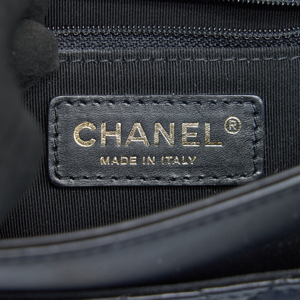 CHANEL SQUARE FLAP BAG LAMBSKIN IN BLACK GHW