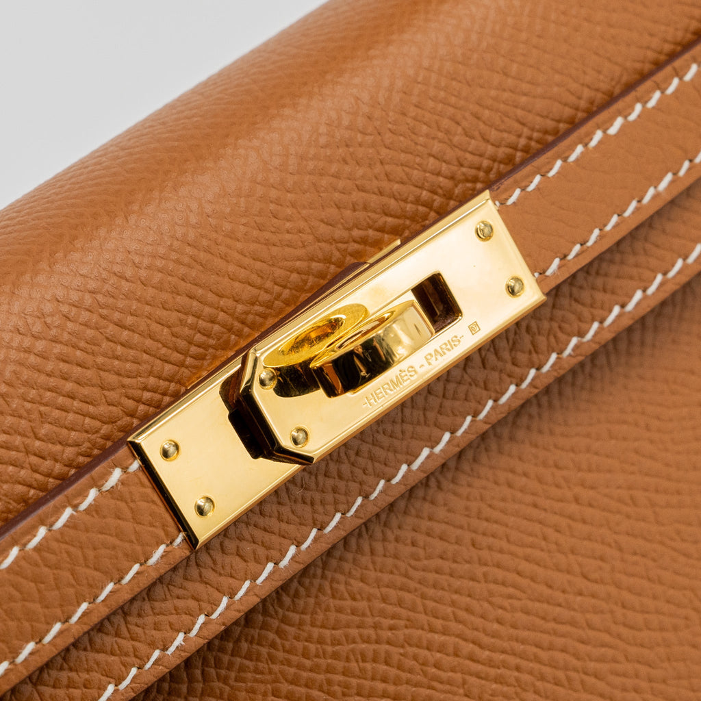 HERMES MINI KELLY EPSOM GOLD GHW