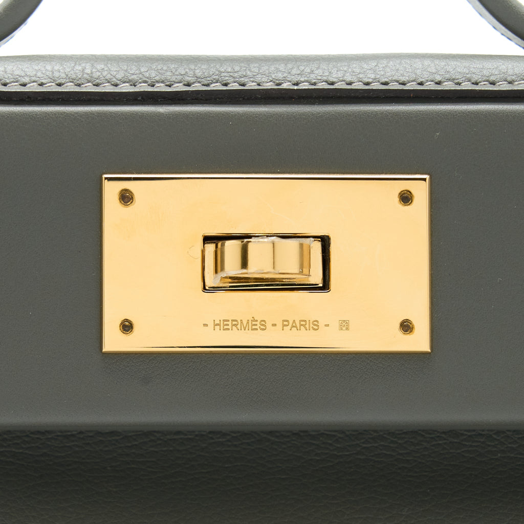 HERMES MINI 24/24 2424-21 BAG EVERCOLOR / SWIFT GRIS MEYER GHW