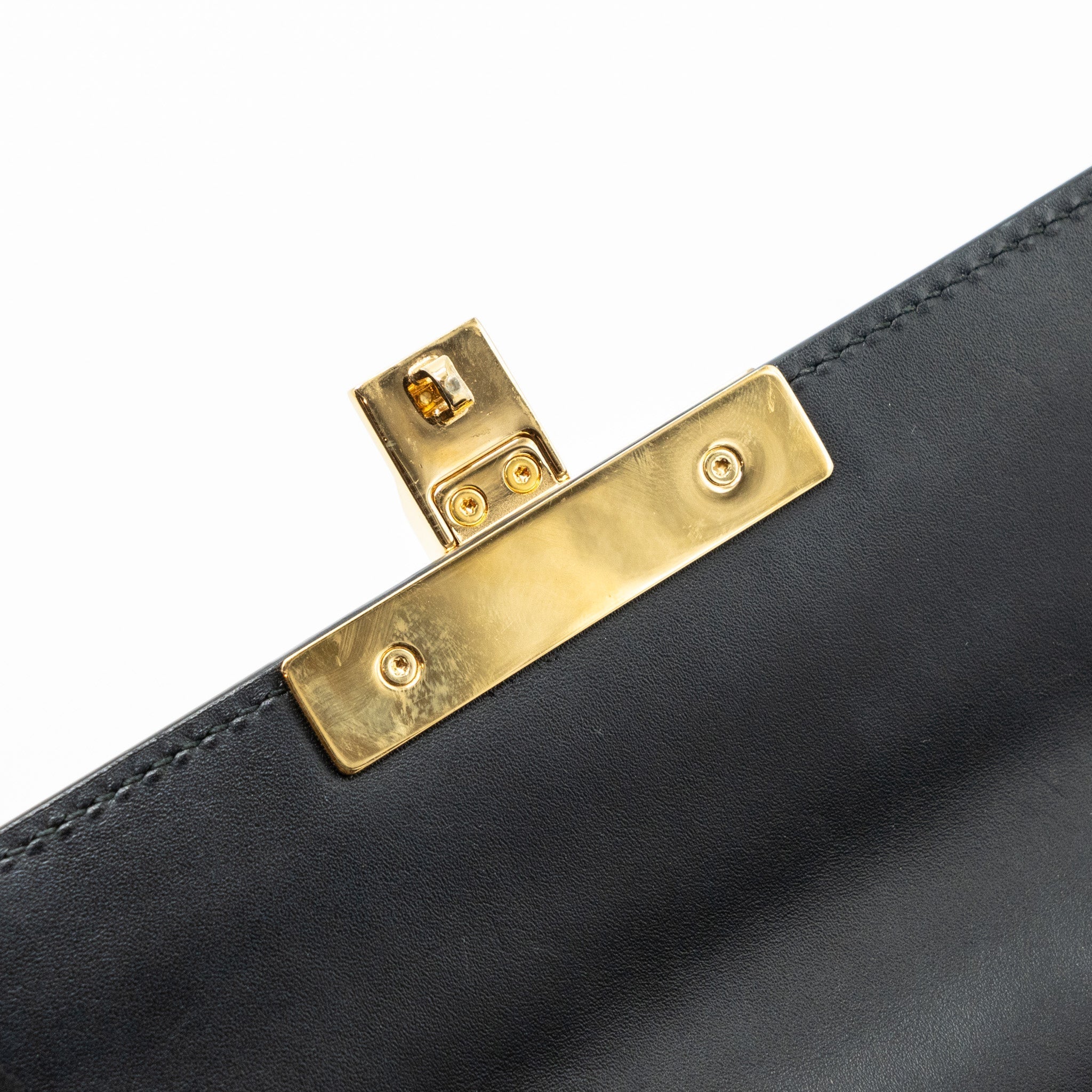 GUCCI PADLOCK CHAIN BAG CALFSKIN BLACK GHW