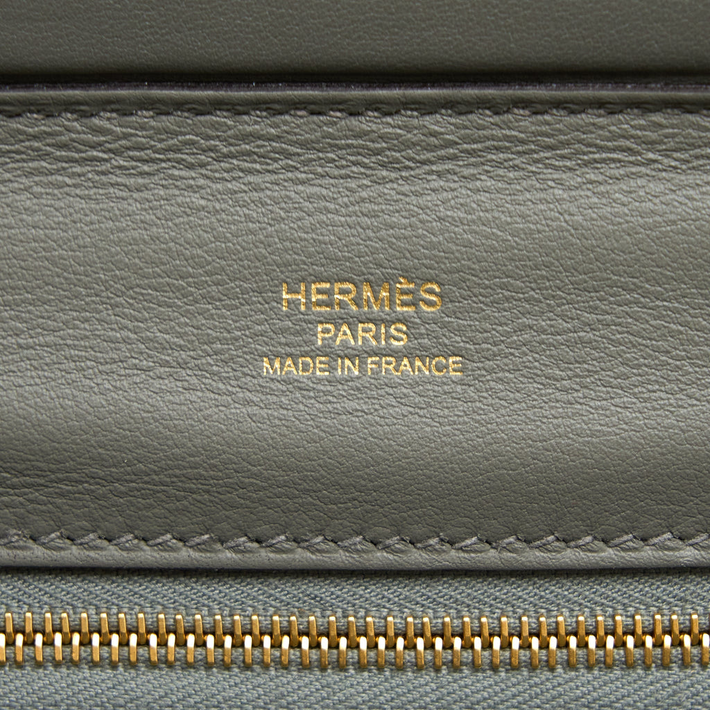 HERMES MINI 24/24 2424-21 BAG EVERCOLOR / SWIFT GRIS MEYER GHW