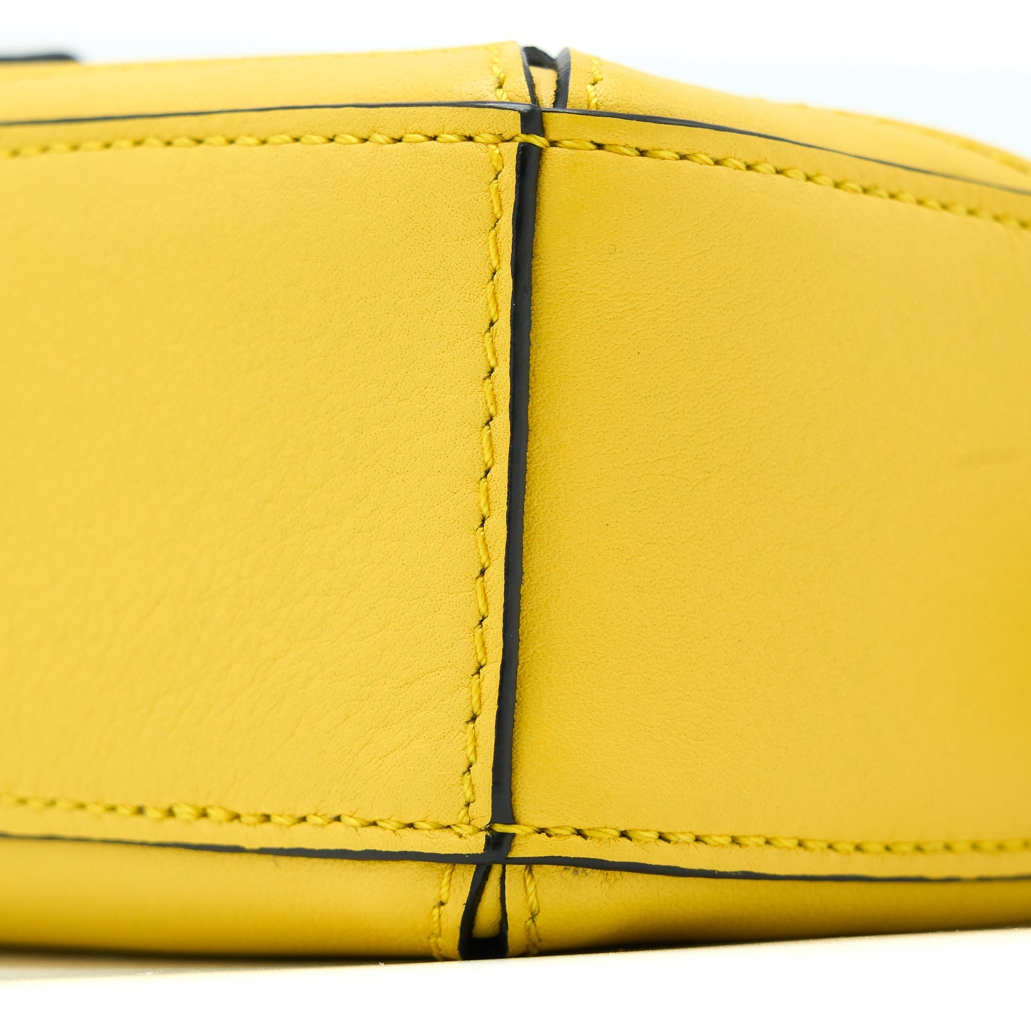 LOEWE NANO PUZZLE CALFSKIN YELLOW SHW
