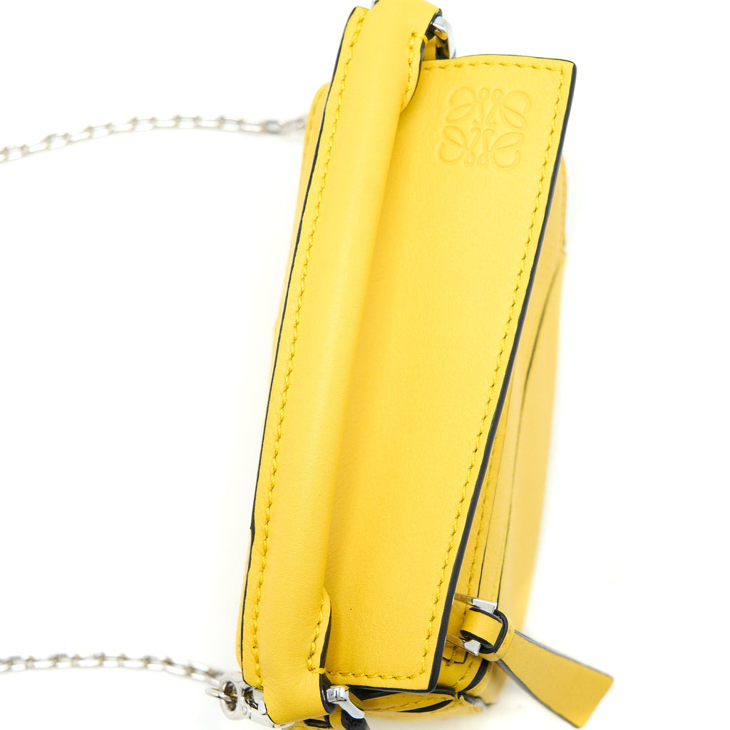LOEWE NANO PUZZLE CALFSKIN YELLOW SHW