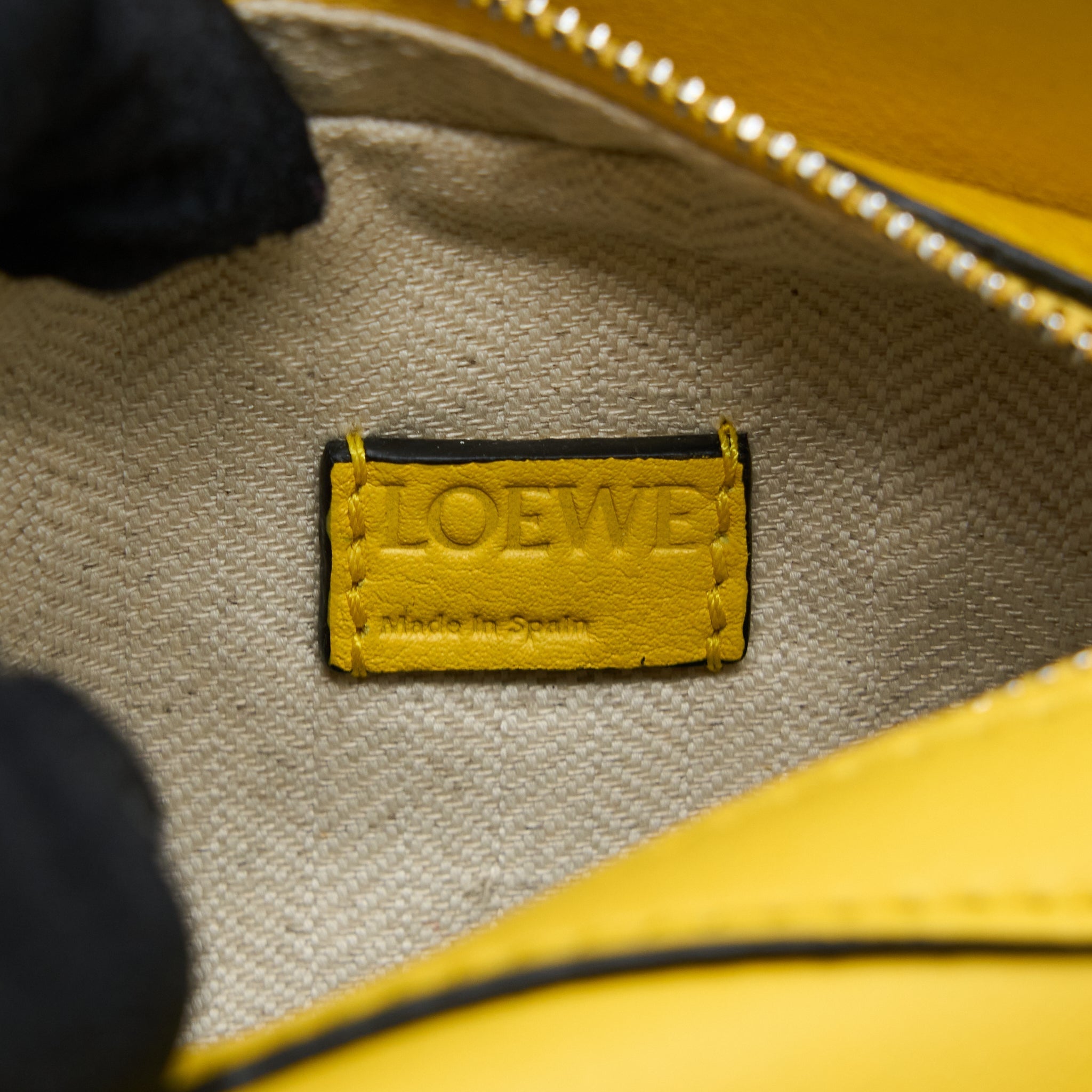 LOEWE NANO PUZZLE CALFSKIN YELLOW SHW