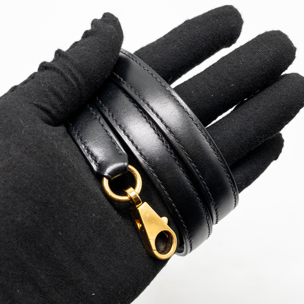 HERMES KELLY 25 BOX BLACK GHW
