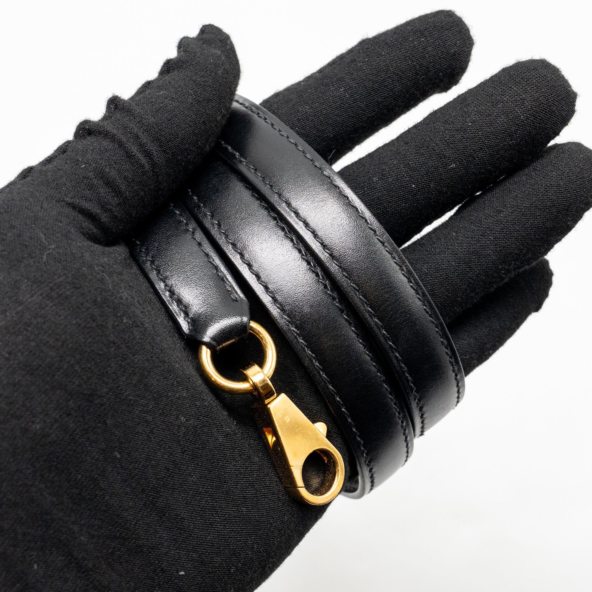HERMES KELLY 25 BOX BLACK GHW