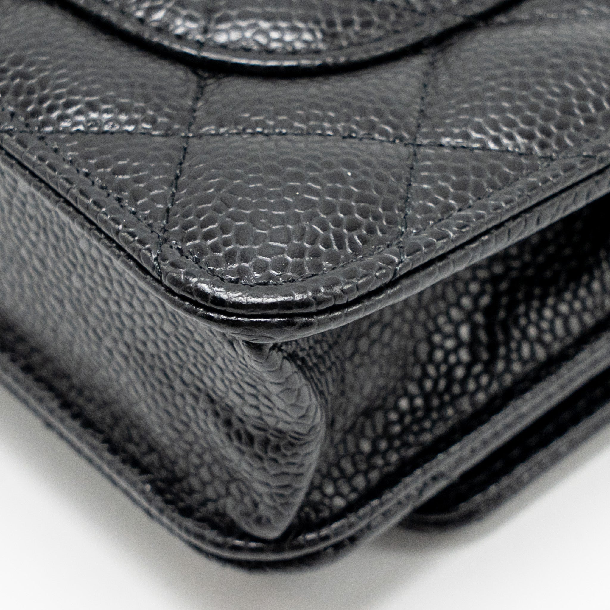 CHANEL CLASSIC WALLET ON CHAIN CAVIAR BLACK GHW