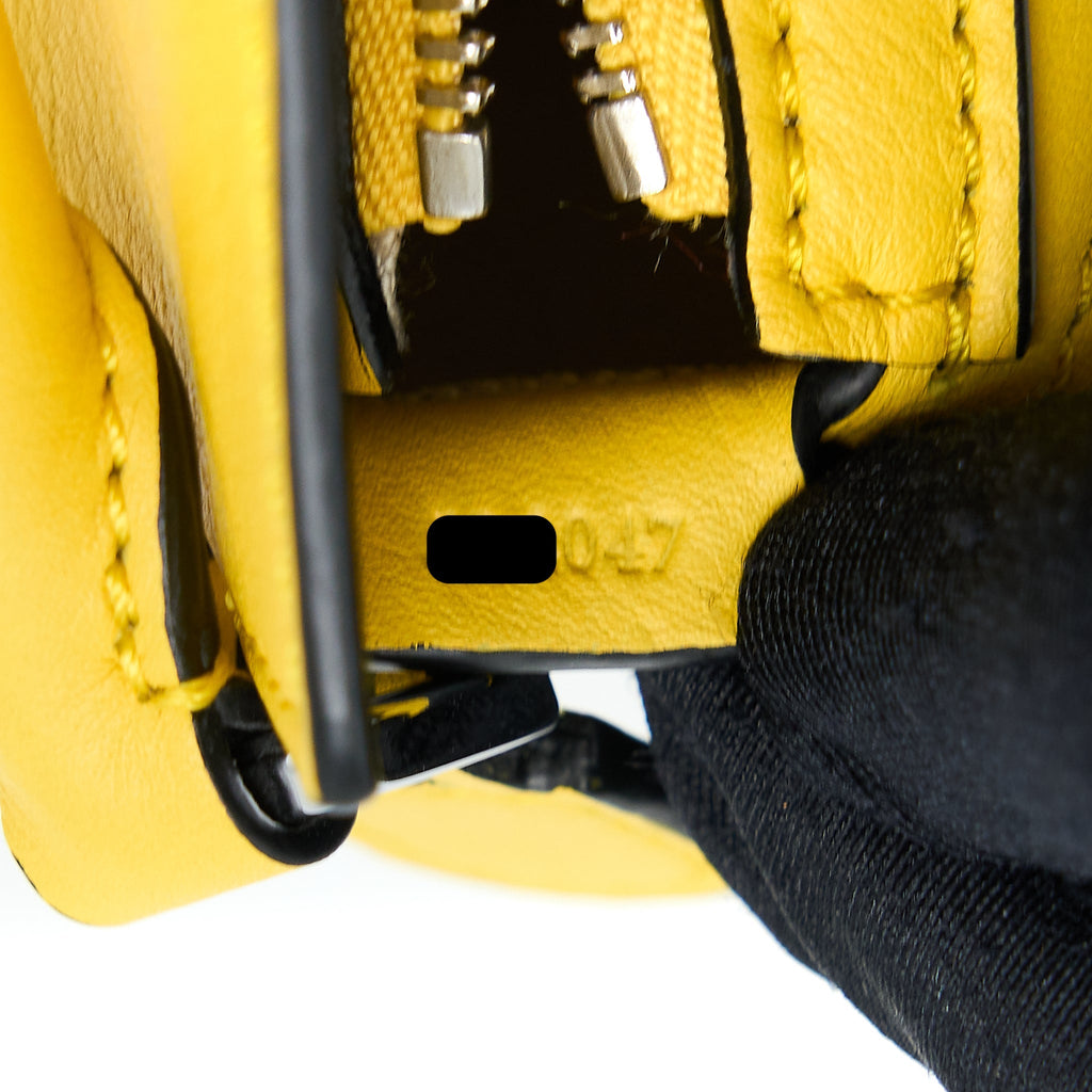 LOEWE NANO PUZZLE CALFSKIN YELLOW SHW