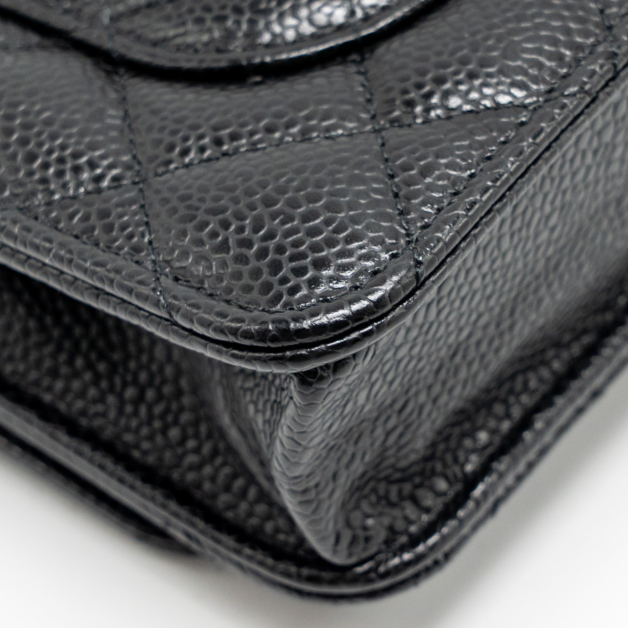 CHANEL CLASSIC WALLET ON CHAIN CAVIAR BLACK GHW
